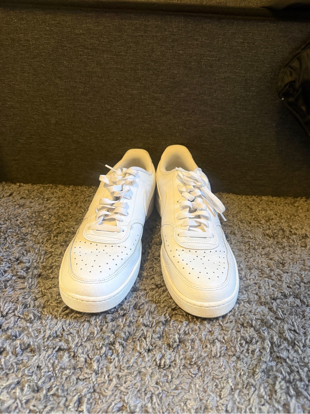 Men's Nike Court Vision White Low-Top Casual Sneakers